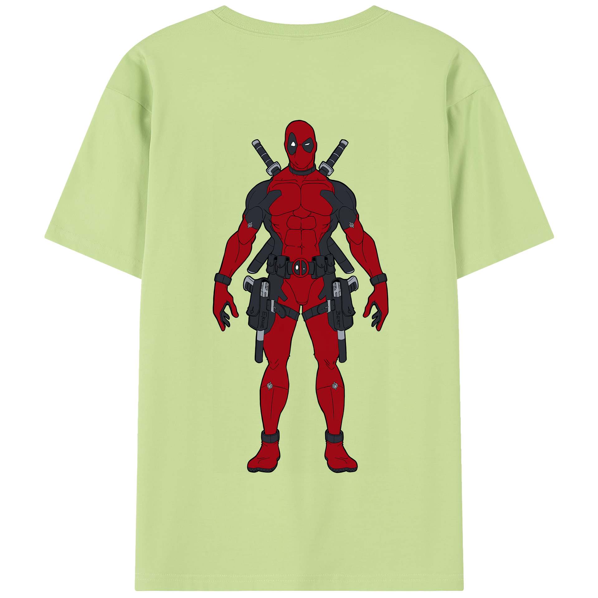 （画像用） Deadpool デッドプール 綿100％半袖Tシャツ（背面プリント）